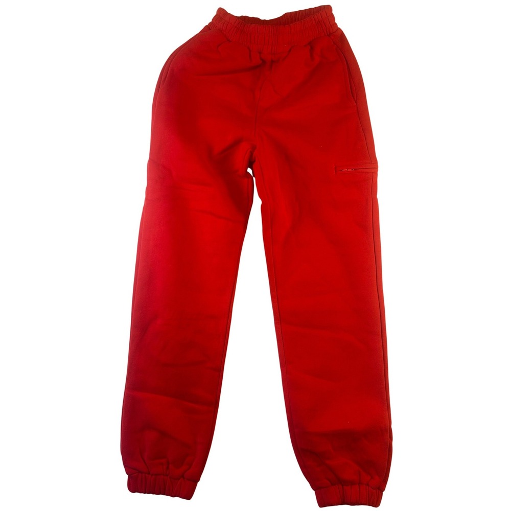 Comfrt DND Travel Sweatpants Crimson Red Heavyweight Fleece Joggers KCO-2502 XS